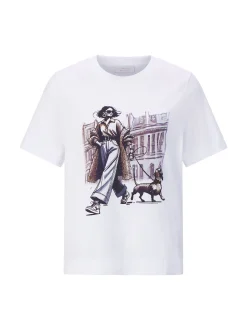 Rich & Royal Damen T-Shirt in weiß braun