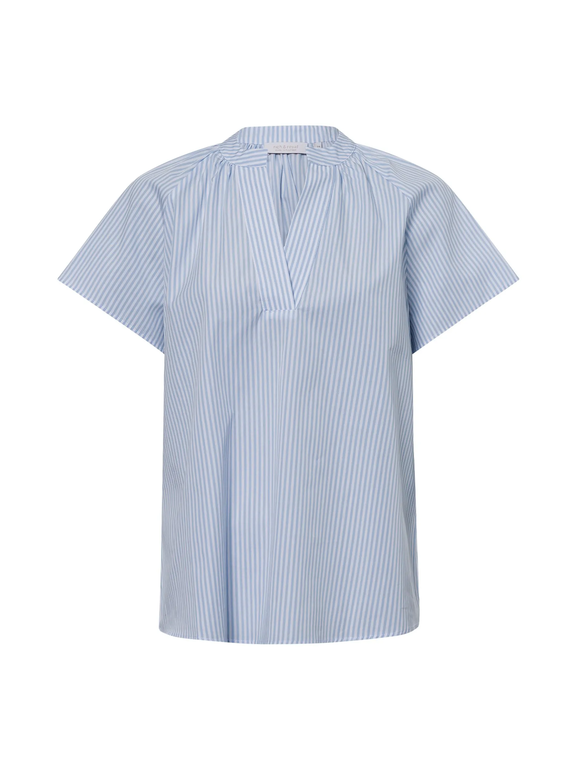 Rich & Royal Damen Tunikabluse in hellblau weiß