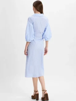 Rich & Royal Damen Wickelkleid in hellblau weiß