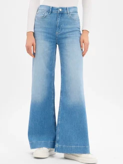 Rich & Royal Damen Wide Leg Jeans - Marlane in blau