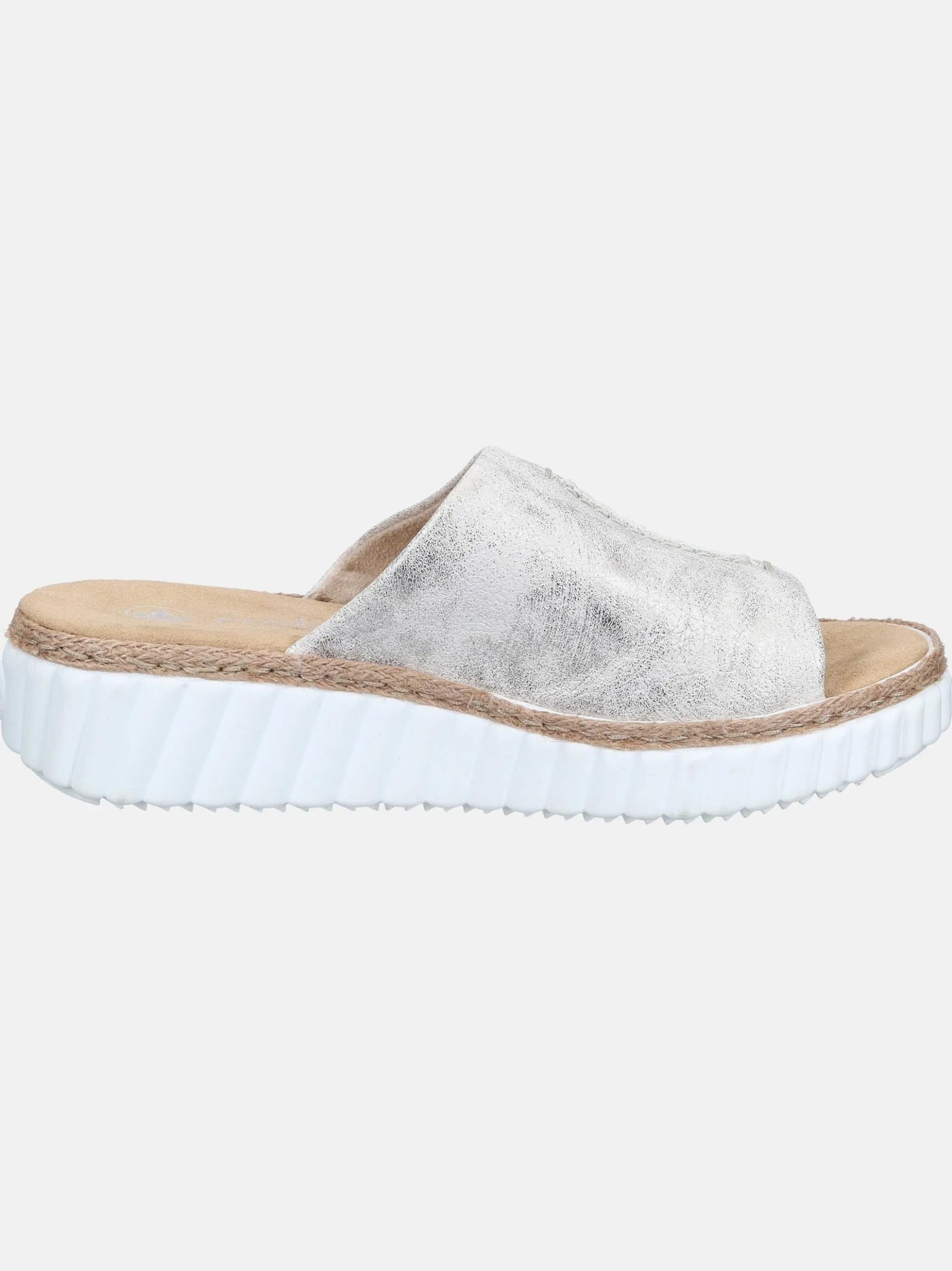 Rieker Damen Pantoletten - Basic in ecru