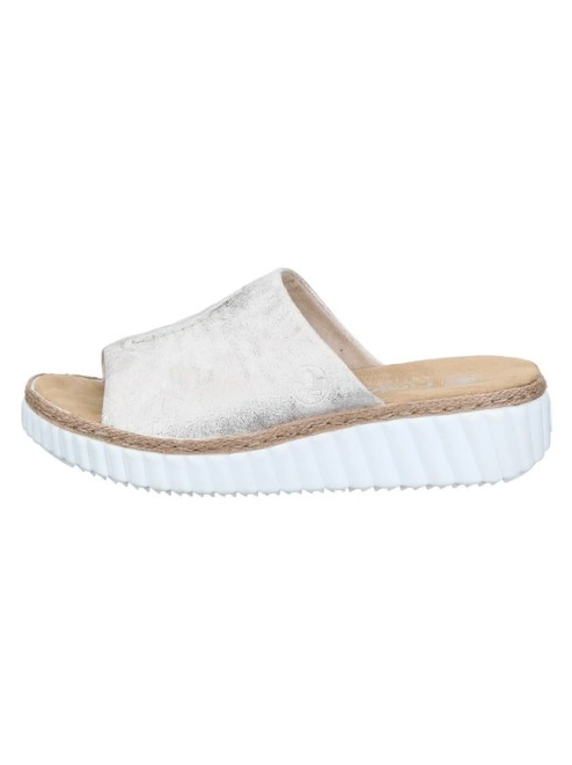 Rieker Damen Pantoletten - Basic in ecru