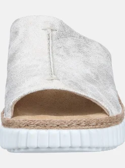 Rieker Damen Pantoletten - Basic in ecru