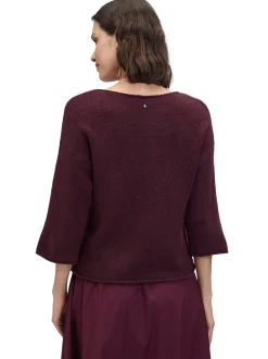 Robe Légère Damen Strickpullover mit Wollanteil in aubergine