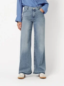 Rosner Damen Jeans - Audrey Wide in medium stone denim
