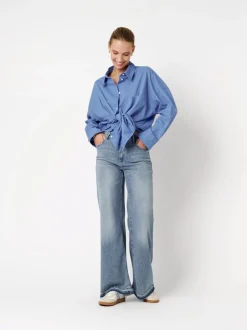Rosner Damen Jeans - Audrey Wide in medium stone denim
