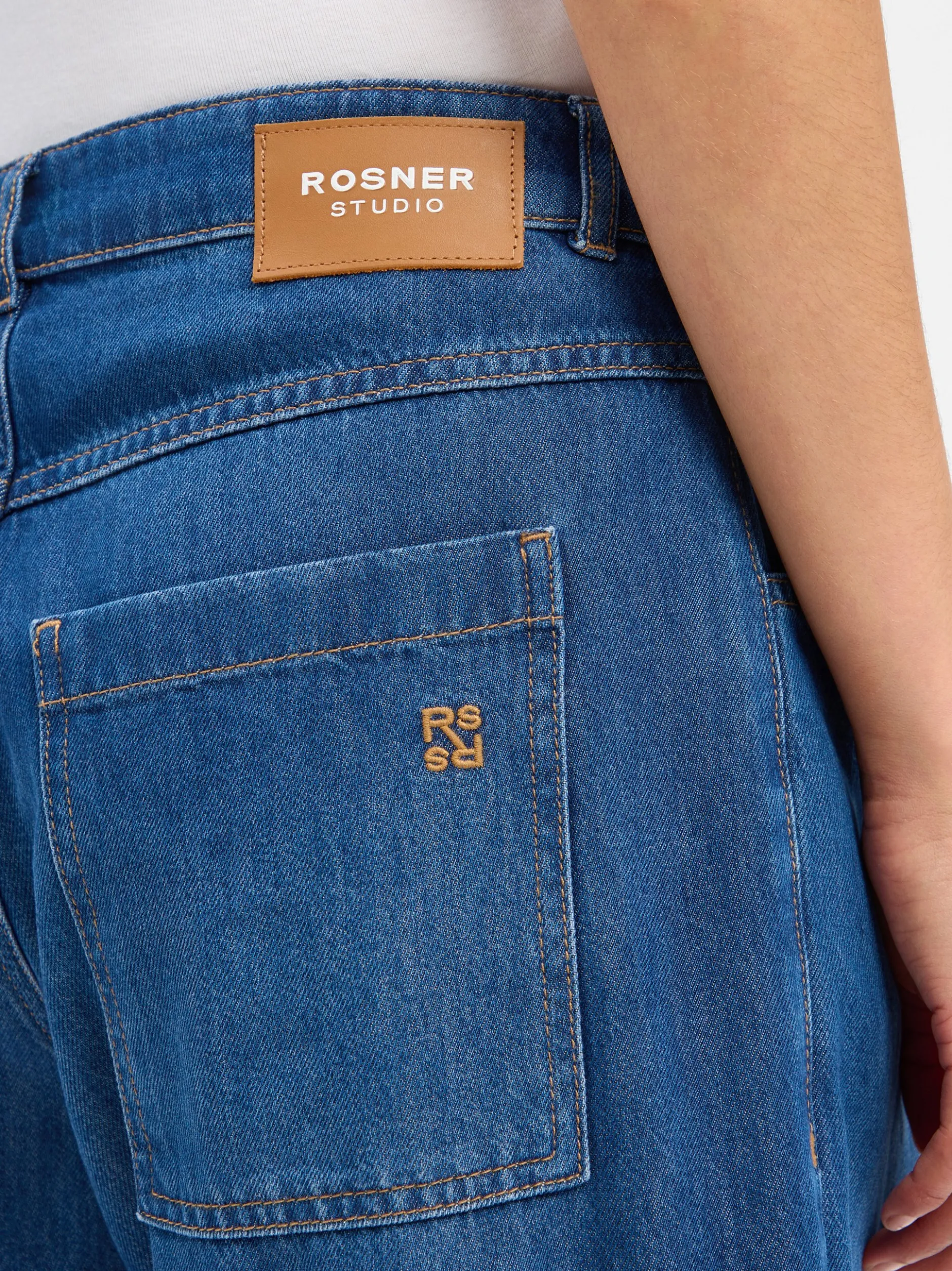 Rosner Damen Jeans - Mara Barrel Pleat in medium stone
