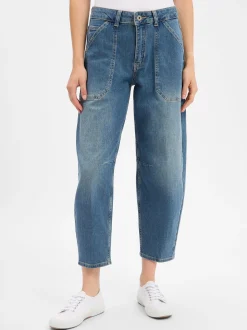 Rosner Damen Jeans - Mara Tapered Worker in medium stone