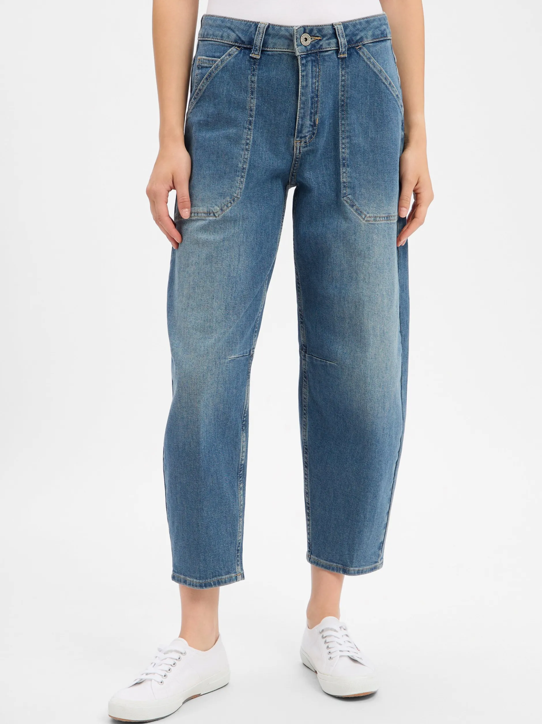 Rosner Damen Jeans - Mara Tapered Worker in medium stone