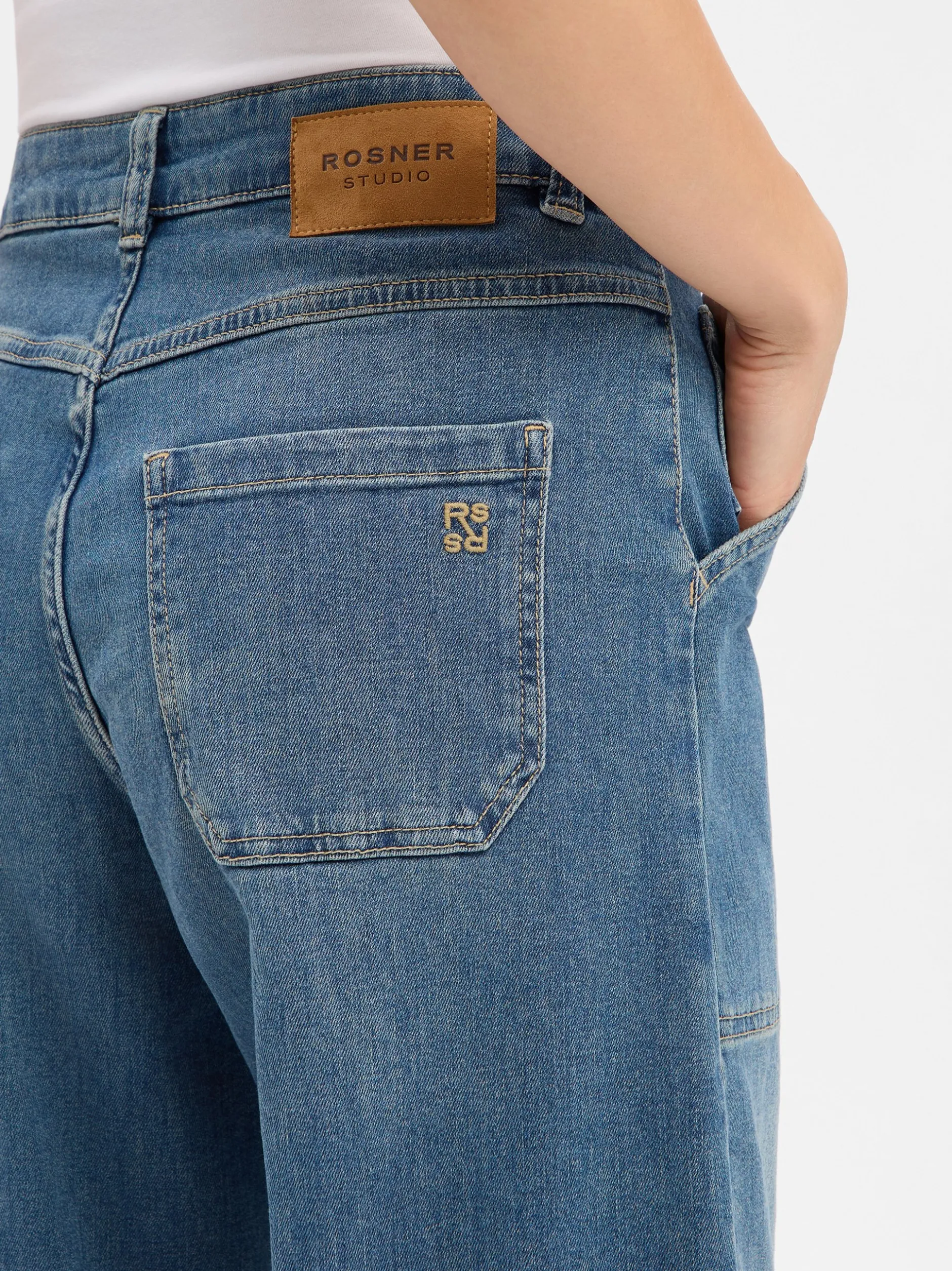 Rosner Damen Jeans - Mara Tapered Worker in medium stone