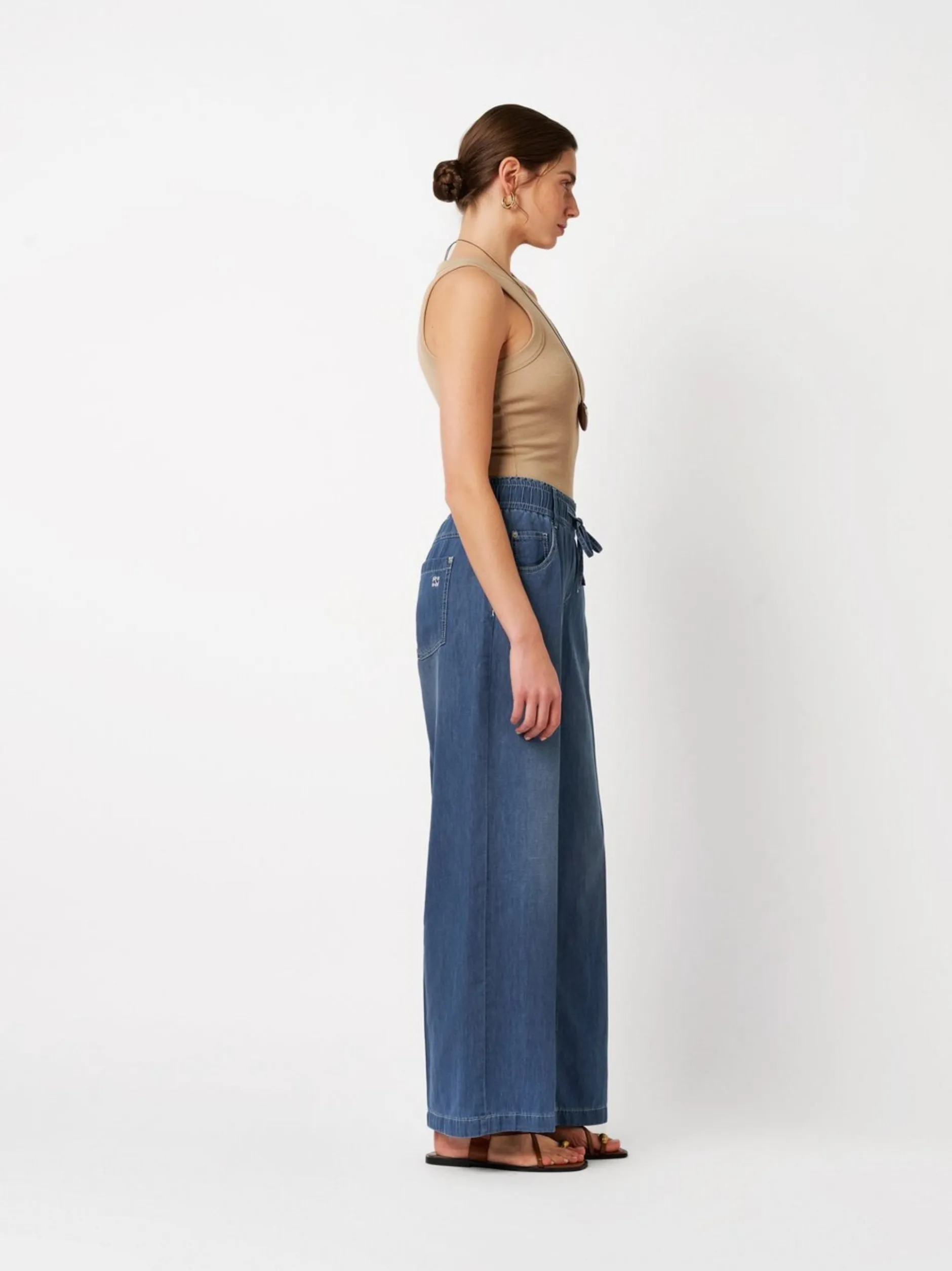 Rosner Damen Jeans - Masha Wide in medium stone denim