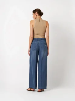 Rosner Damen Jeans - Masha Wide in medium stone denim