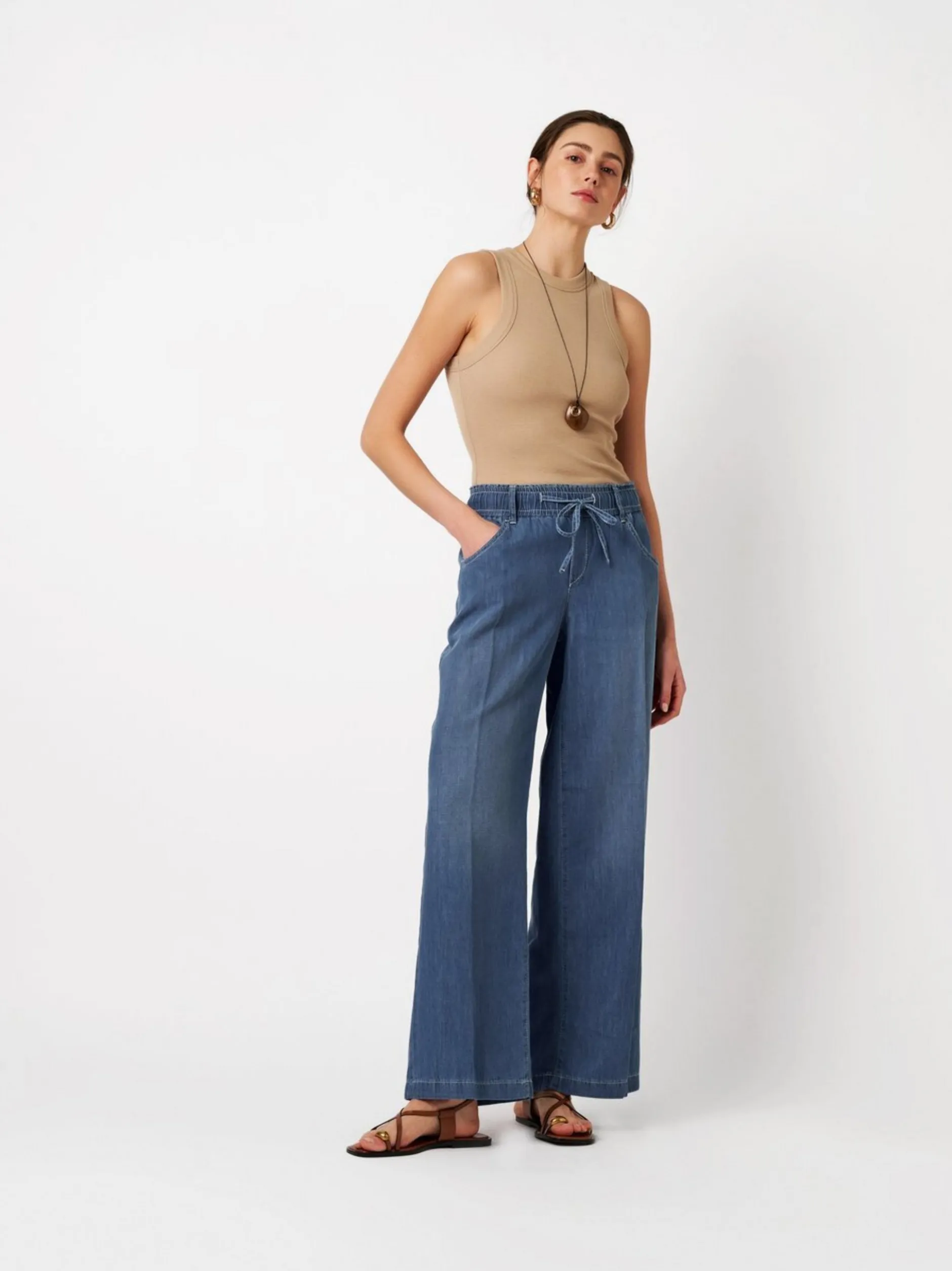 Rosner Damen Jeans - Masha Wide in medium stone denim