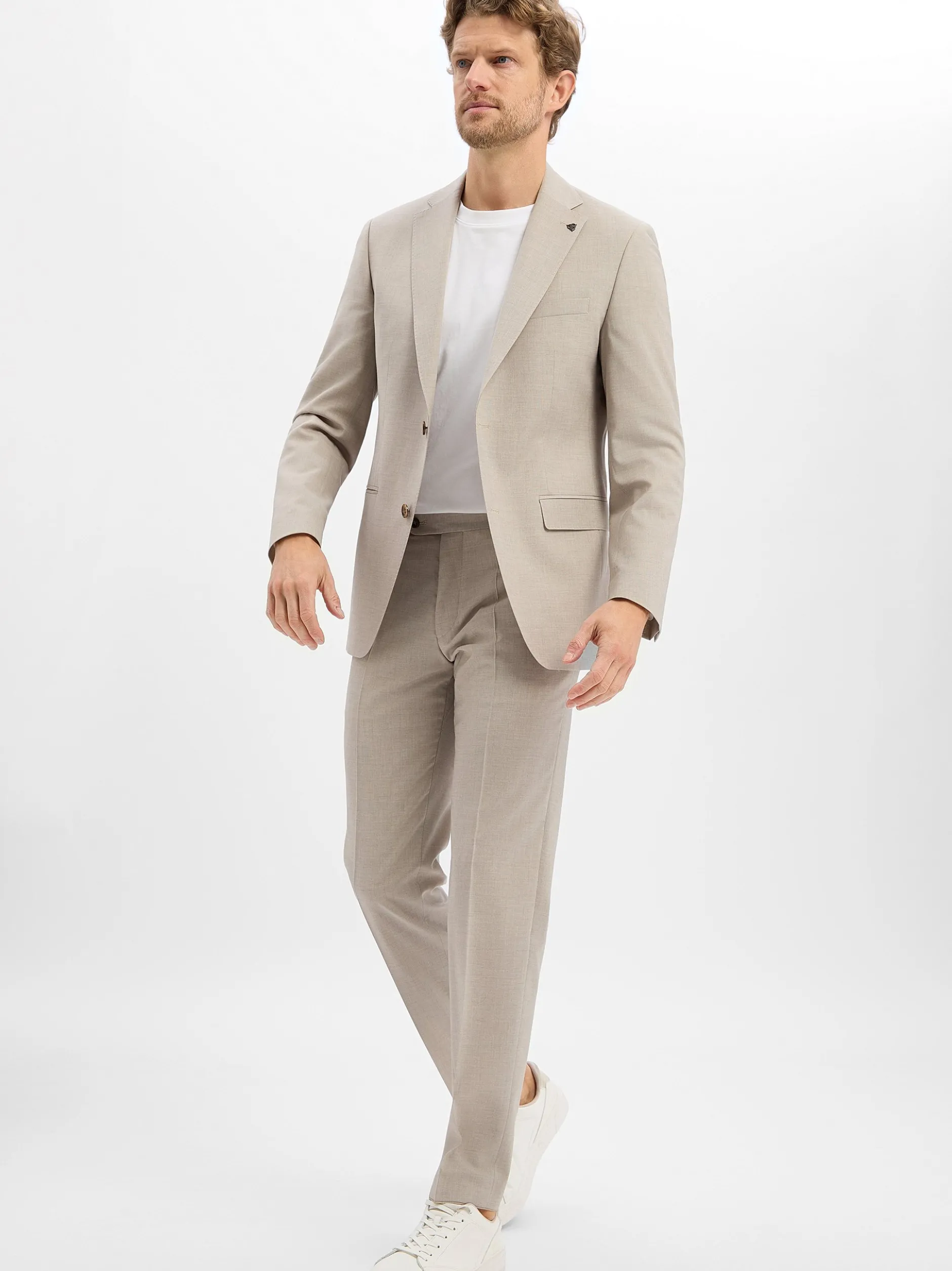 Roy Robson Baukasten-Anzughose mit Schurwoll-Anteil in beige