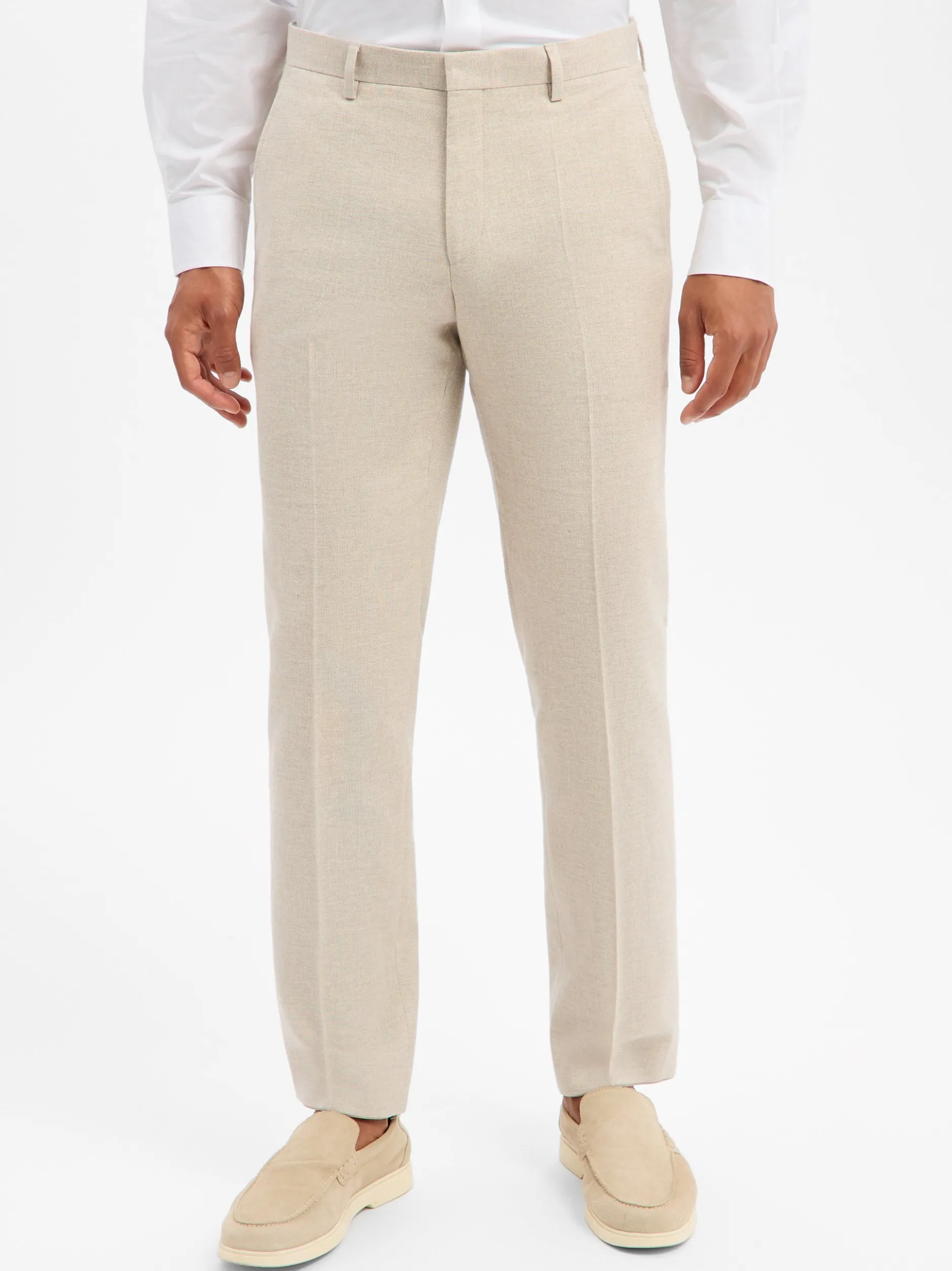 Roy Robson Herren Baukasten-Hose mit Leinenanteil in beige