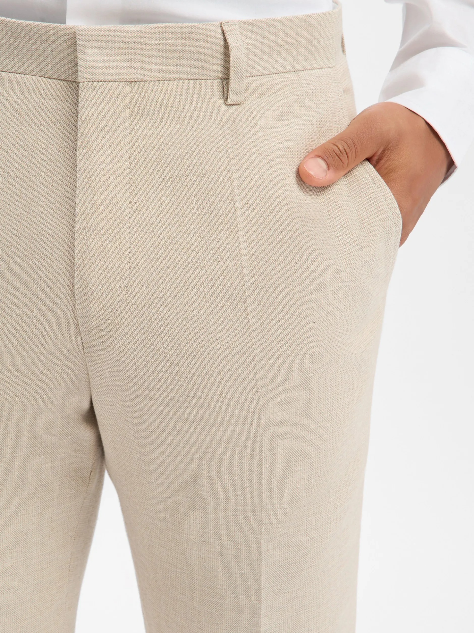 Roy Robson Herren Baukasten-Hose mit Leinenanteil in beige