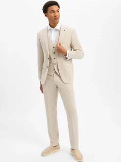 Roy Robson Herren Baukasten-Hose mit Leinenanteil in beige