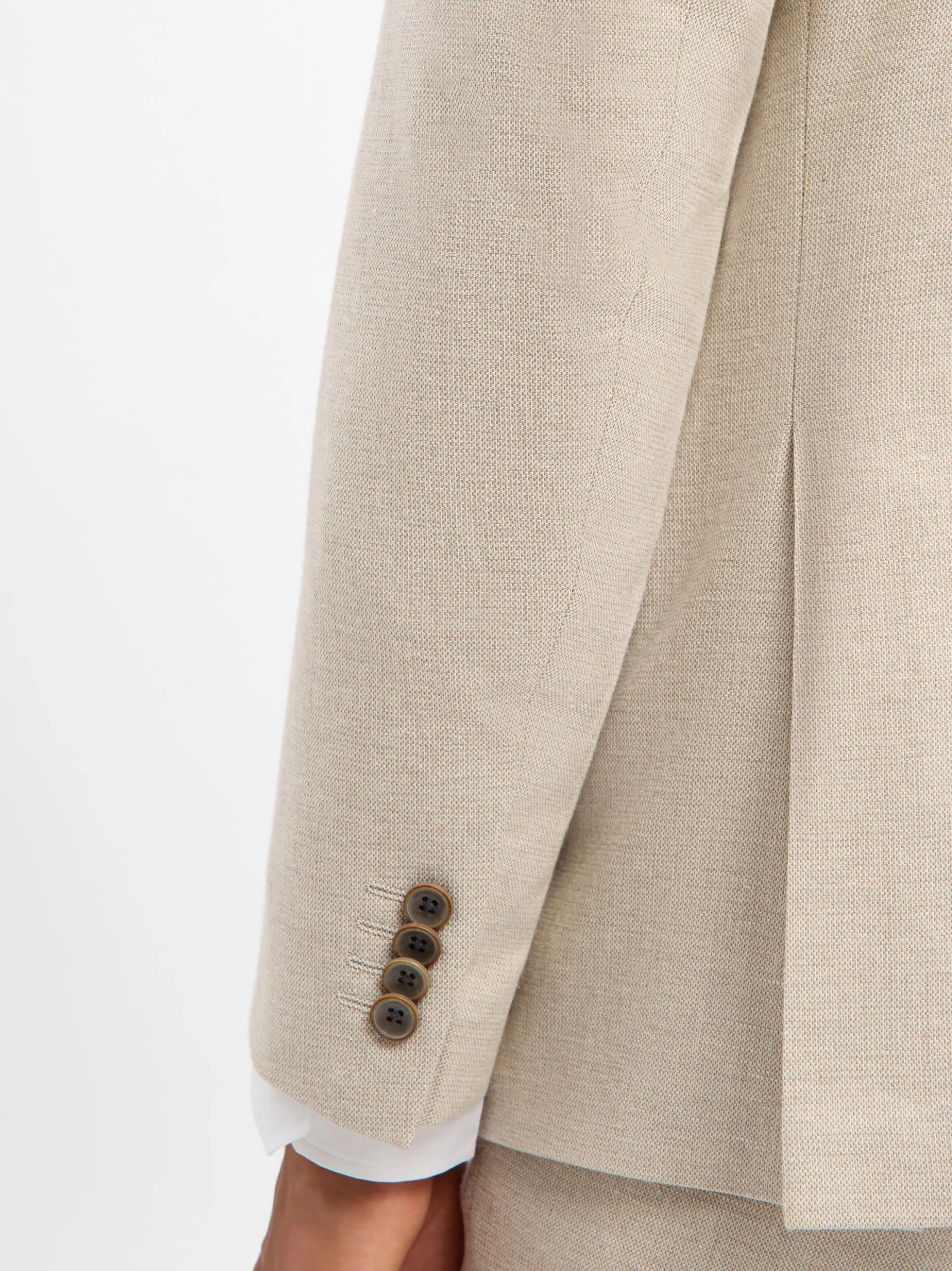 Roy Robson Herren Baukasten-Sakko mit Leinenanteil in beige