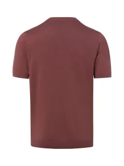 Roy Robson Herren Kurzarm-Feinstrickpullover in bordeaux