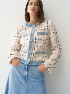 Salsa Jeans Damen Jacke in mehrfarbig hellblau