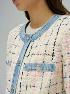 Salsa Jeans Damen Jacke in mehrfarbig hellblau