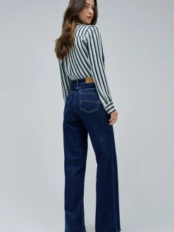 Salsa Jeans Damen Jeans - Faith Wide in light stone