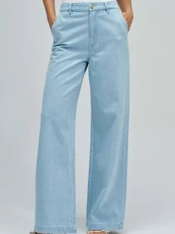 Salsa Jeans Damen Stoffhose in hellblau