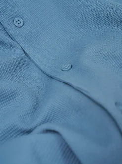 Salsa Jeans Herren Kurzarmhemd in blau - Ärmel: kurzarm