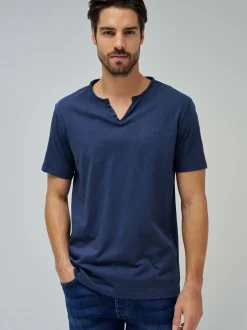 Salsa Jeans Herren T-Shirt in marine - Ärmel: kurzarm