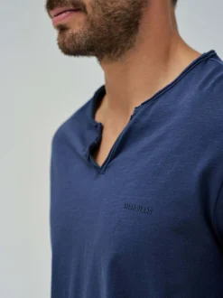 Salsa Jeans Herren T-Shirt in marine - Ärmel: kurzarm