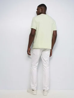 Salsa Jeans Herren T-Shirt - Slub Jersey Raw Edge in lind