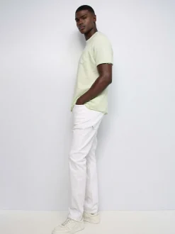 Salsa Jeans Herren T-Shirt - Slub Jersey Raw Edge in lind