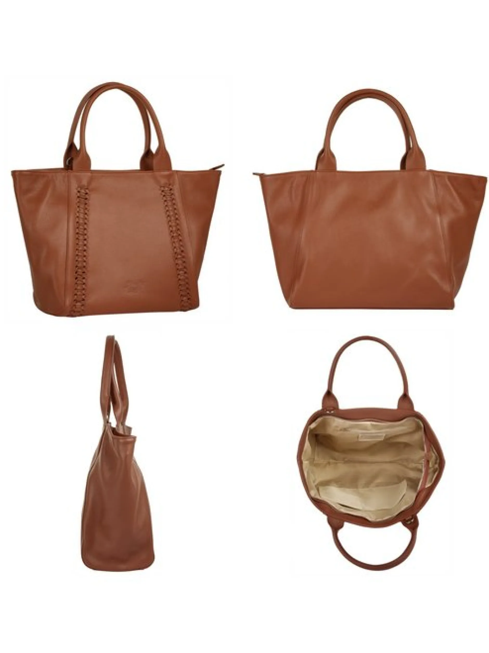 Samantha Look Damen Shopper in cognac