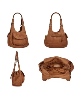 Samantha Look Damen Umhängetasche in cognac
