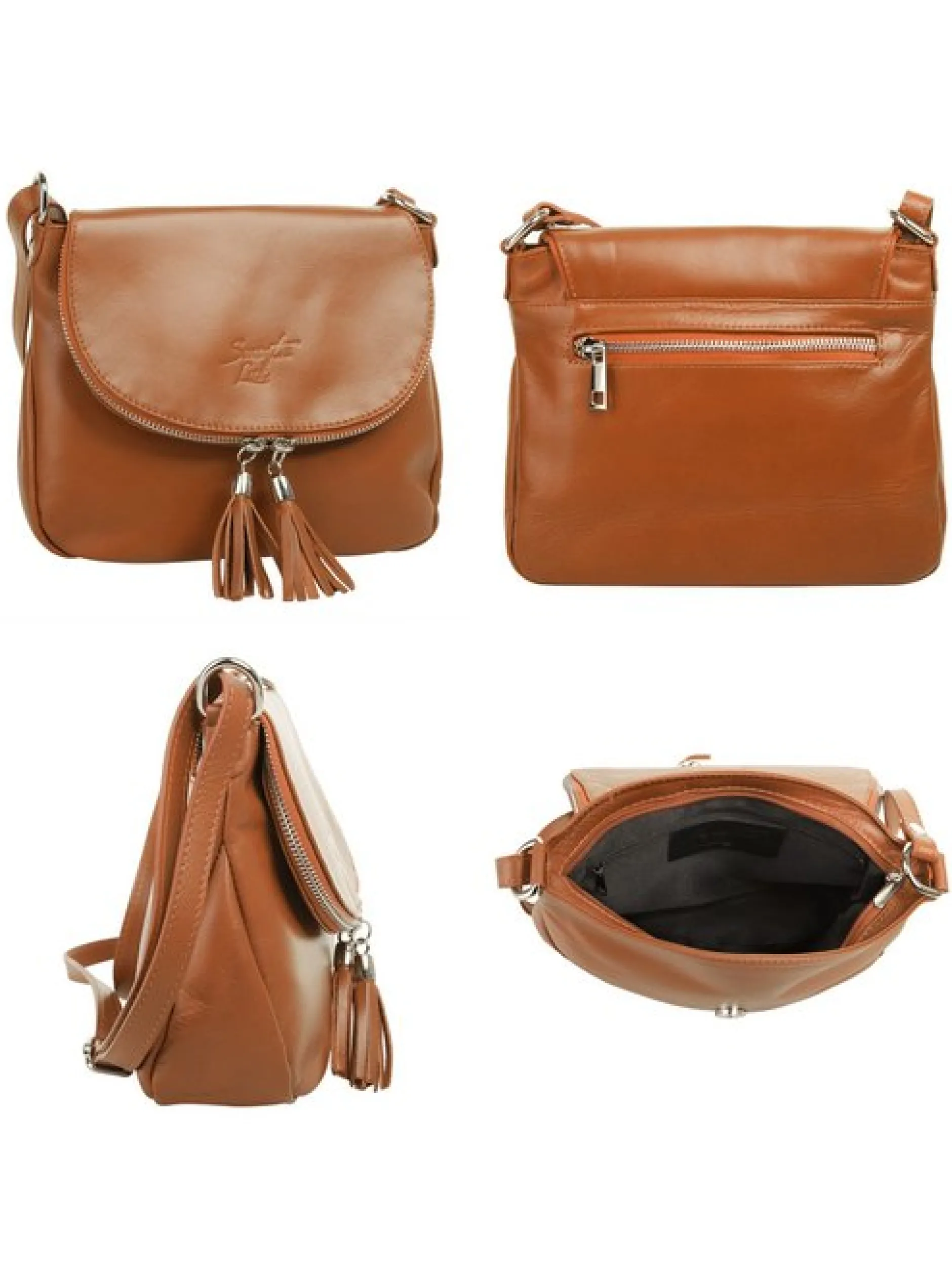 Samantha Look Damen Umhängetasche in cognac