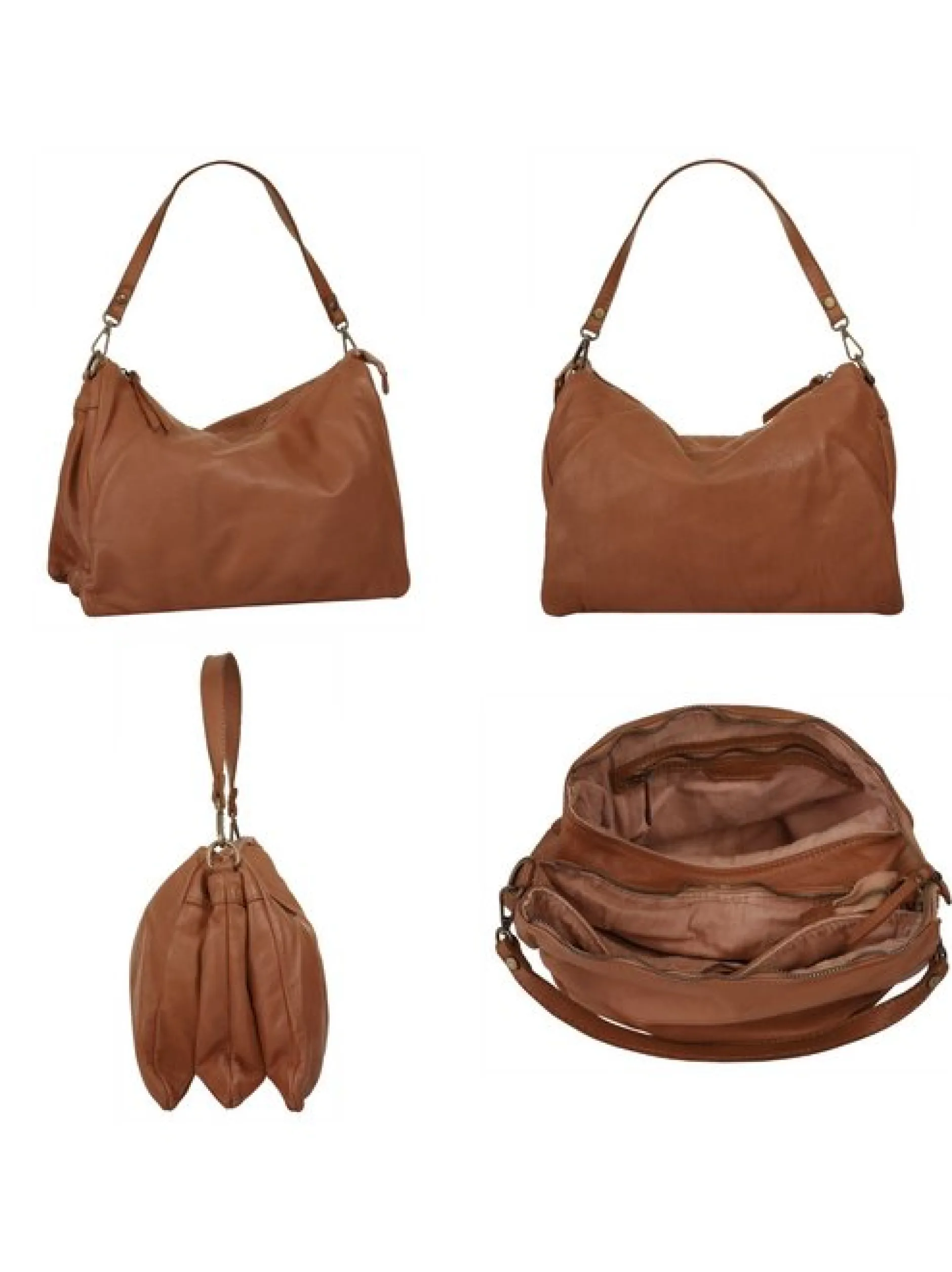 Samantha Look Damen Umhängetasche in cognac
