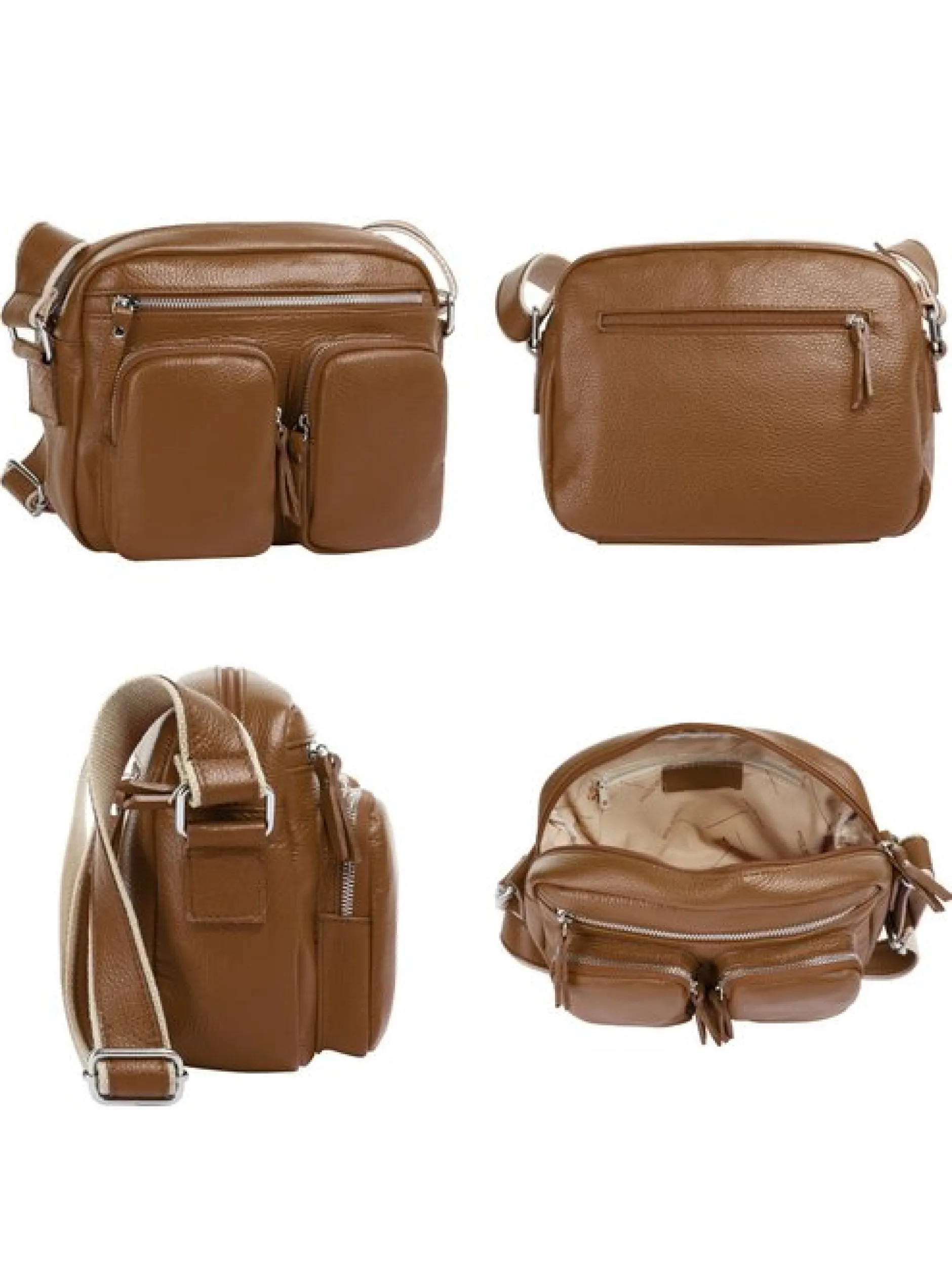 Samantha Look Damen Umhängetasche in cognac