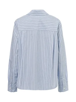 Samsøe Samsøe Damen Hemdbluse - Satolina in hellblau grau