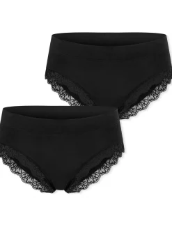 Schiesser Damen Brasilslip - Unique Cotton in schwarz