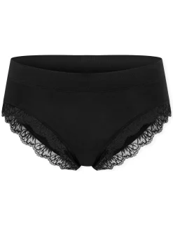 Schiesser Damen Brasilslip - Unique Cotton in schwarz