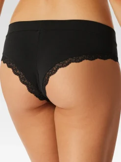 Schiesser Damen Brasilslip - Unique Cotton in schwarz
