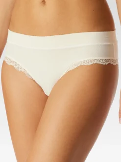 Schiesser Damen Brasilslip - Unique Cotton in weiß