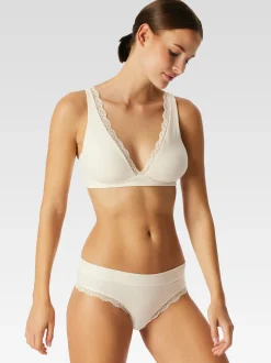 Schiesser Damen Brasilslip - Unique Cotton in weiß