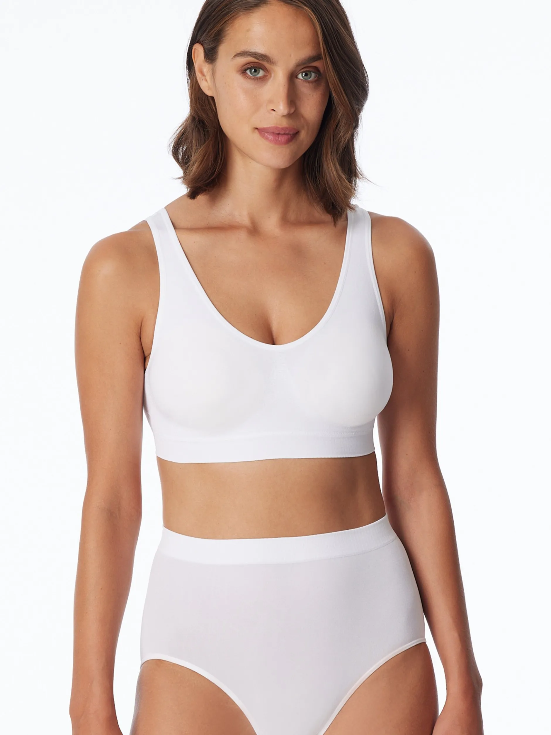Schiesser Damen Bustier - Casual Seamless in weiß