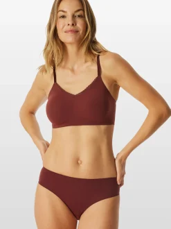 Schiesser Damen Bustier - Invisible Soft Lace in bordeaux
