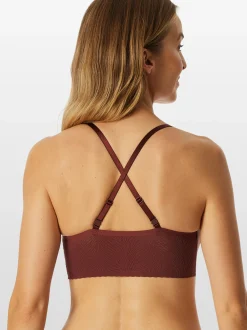 Schiesser Damen Bustier - Invisible Soft Lace in bordeaux