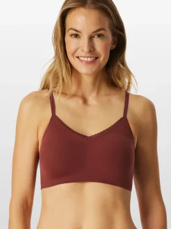 Schiesser Damen Bustier - Invisible Soft Lace in bordeaux