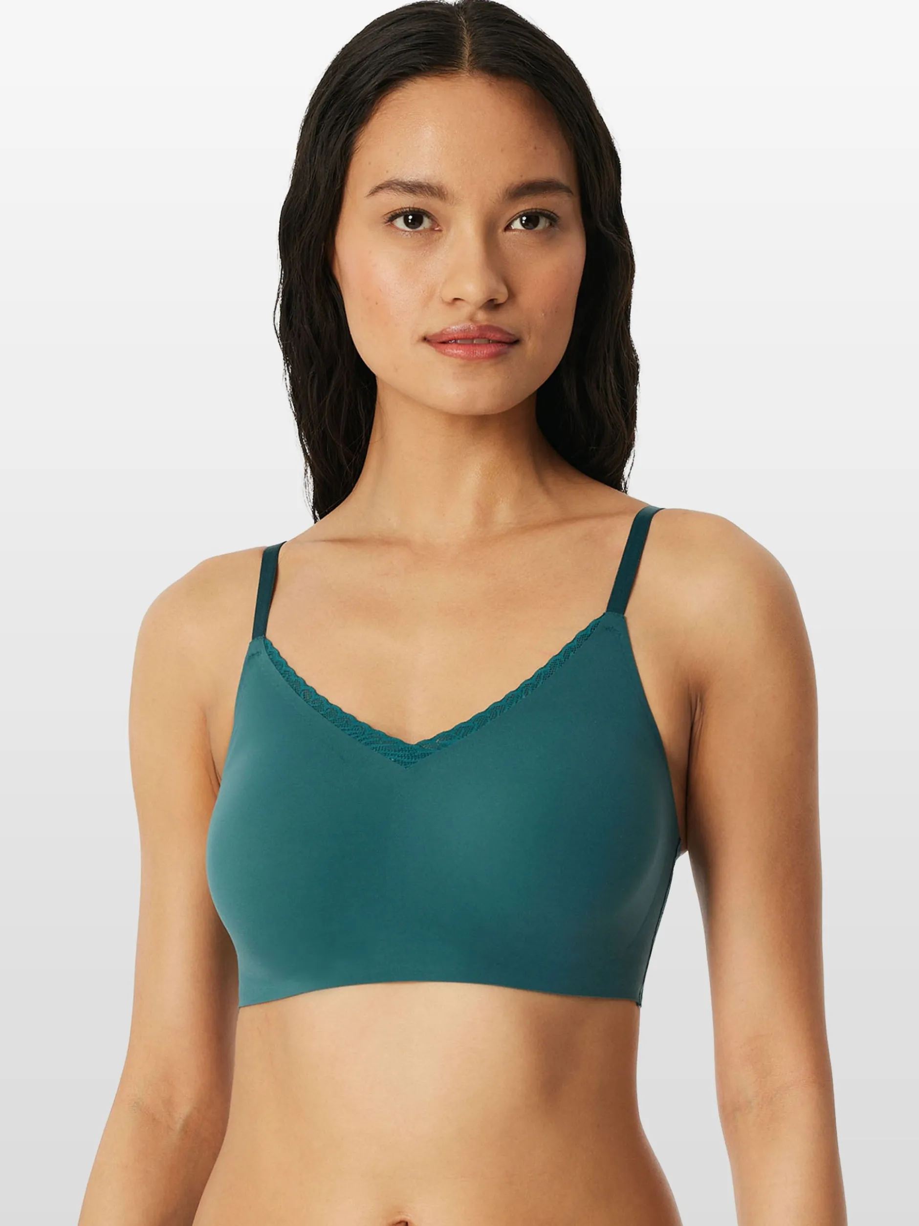 Schiesser Damen Bustier - Invisible Soft Lace in grün