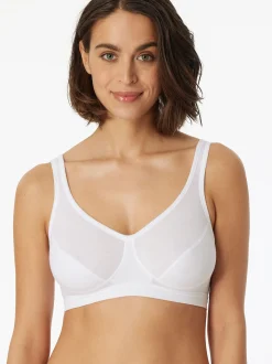 Schiesser Damen Bustier - 95/5 Organic Cotton Padded in weiß
