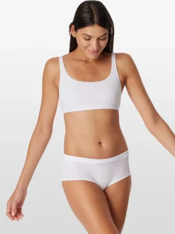Schiesser Damen Bustier - Pure Rib in weiß